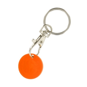 PORTE-CLE MOUSQUETON METAL AVEC JETON CADDIE 10