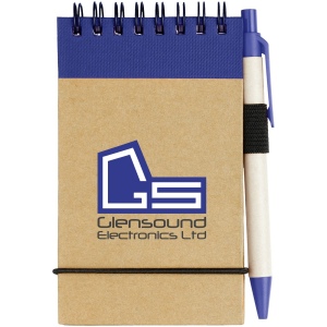 Bloc-notes recyclé format A7 avec stylo Zuse 17