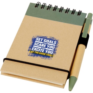 Bloc-notes recyclé format A7 avec stylo Zuse 12
