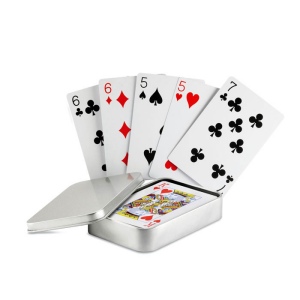 Cartes à jouer boîte étain - AMIGO