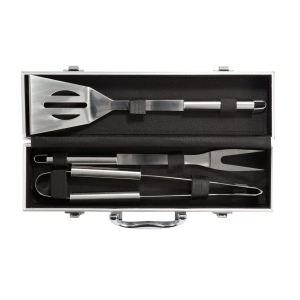Set de 3 pcs pour barbecue en coffret aluminium 5