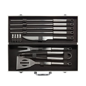 Set de 12 pcs pour barbecue en coffret aluminium 4