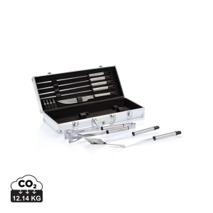 Set de 12 pcs pour barbecue en coffret aluminium 2