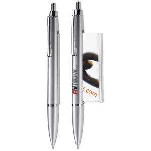 Stylo bille bannière argent