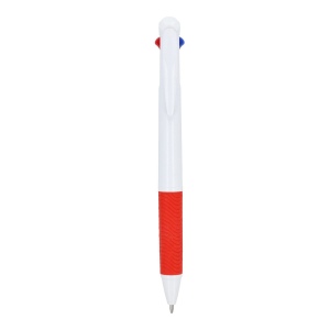 Stylo 3 couleurs avec grip et cordon 17