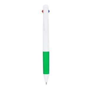 Stylo 3 couleurs avec grip et cordon 23