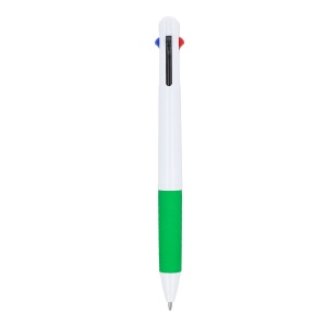 Stylo 3 couleurs avec grip et cordon 24