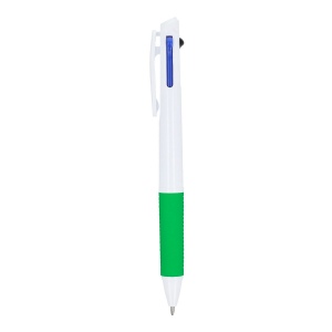 Stylo 3 couleurs avec grip et cordon 25