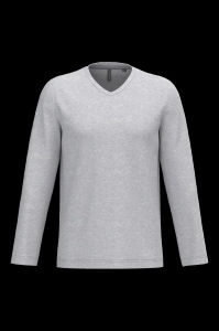 T-shirt col V manches longues homme 2