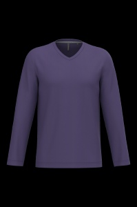 T-shirt col V manches longues homme 6