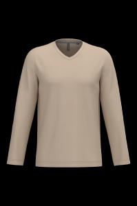 T-shirt col V manches longues homme 3