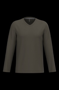 T-shirt col V manches longues homme 19