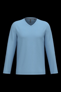 T-shirt col V manches longues homme 14