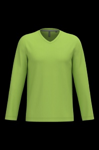 T-shirt col V manches longues homme 7