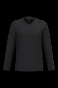 T-shirt col V manches longues homme 21