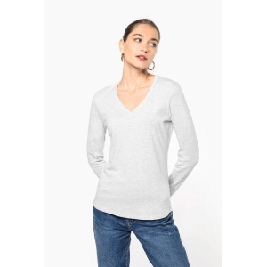 T-shirt col V manches longues femme 26