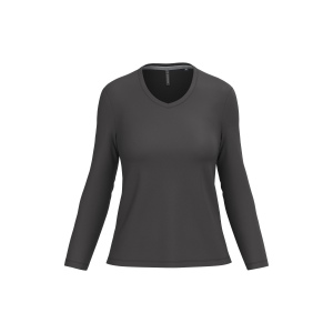 T-shirt col V manches longues femme 4