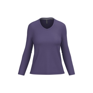 T-shirt col V manches longues femme 19
