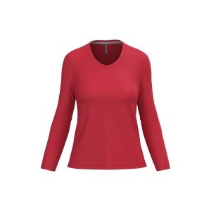 T-shirt col V manches longues femme 9