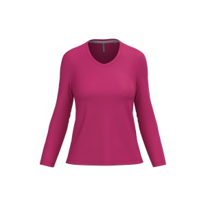 T-shirt col V manches longues femme 17