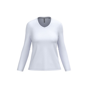 T-shirt col V manches longues femme 2