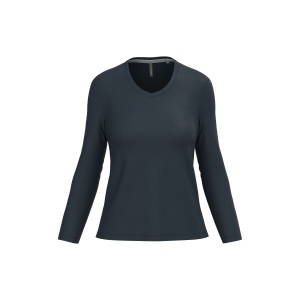 T-shirt col V manches longues femme 7