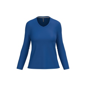 T-shirt col V manches longues femme 23