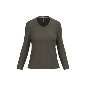 T-shirt col V manches longues femme 5
