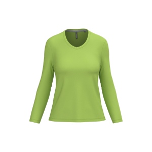 T-shirt col V manches longues femme 18