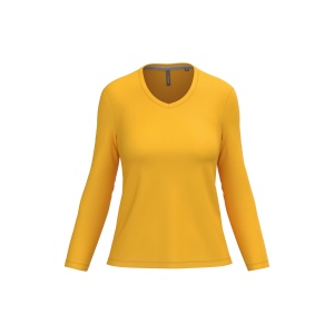 T-shirt col V manches longues femme 11