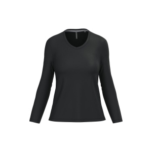 T-shirt col V manches longues femme 3