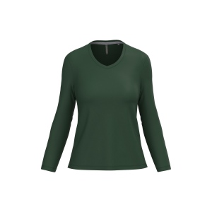 T-shirt col V manches longues femme 16