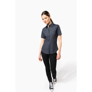Chemise coton / élasthanne manches courtes femme 21