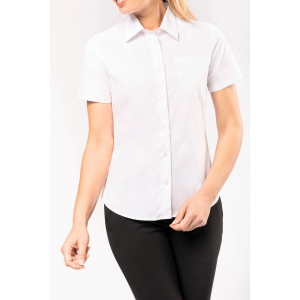 Chemise popeline manches courtes femme 34