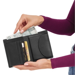 Porte-monnaie en véritable cuir DOW JONES 9