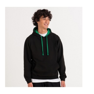 Sweat capuche contrastée 80