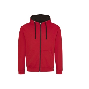 Sweat capuche zippé contrasté 10