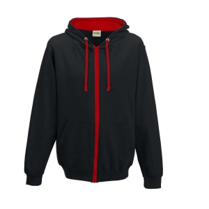 Sweat capuche zippé contrasté 5