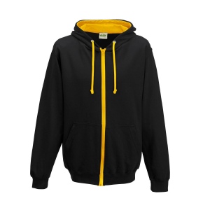Sweat capuche zippé contrasté 2