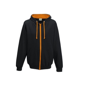 Sweat capuche zippé contrasté 3