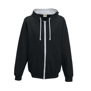 Sweat capuche zippé contrasté 4
