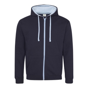 Sweat capuche zippé contrasté 6