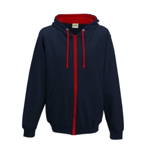 Sweat capuche zippé contrasté 7