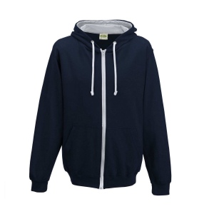 Sweat capuche zippé contrasté 8