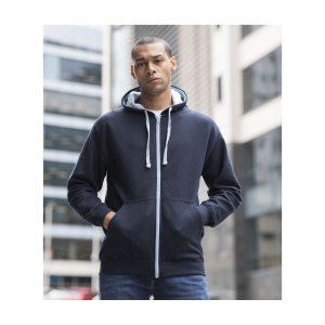 Sweat capuche zippé contrasté