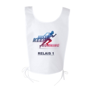 Chasuble blanc sport adulte (+Quadri sublimation QS11) 3