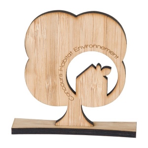 Trophee+socle bambou 8 x 10 cm (+Gravure laser CO2 LA31)