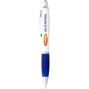 Stylo bille avec corps blanc et grip coloré Nash (encre noire) 21
