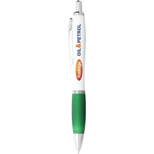 Stylo bille avec corps blanc et grip coloré Nash (encre noire) 28