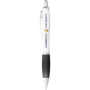 Stylo bille avec corps blanc et grip coloré Nash (encre noire) 33